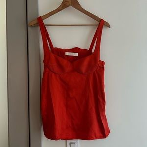 DION LEE red/orange tank top